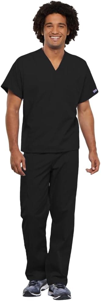 Cherokee Unisex Scrub Set for Men & Women, V-Neck Top & Drawstring Cargo Pant, Easy Care & Fade Resistant – CK00044C