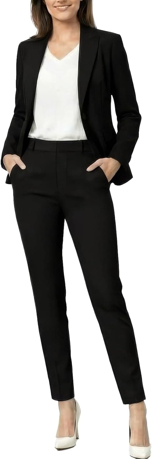 Marycrafts Women's Pant Suits Set – Professional Business Suiting Blazer and Pants 2 Piece Outfit