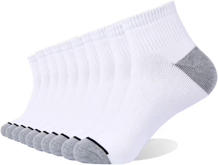 EnerWear 10P Pack Unisex Cotton Moisture Wicking Cushion Ankle Socks