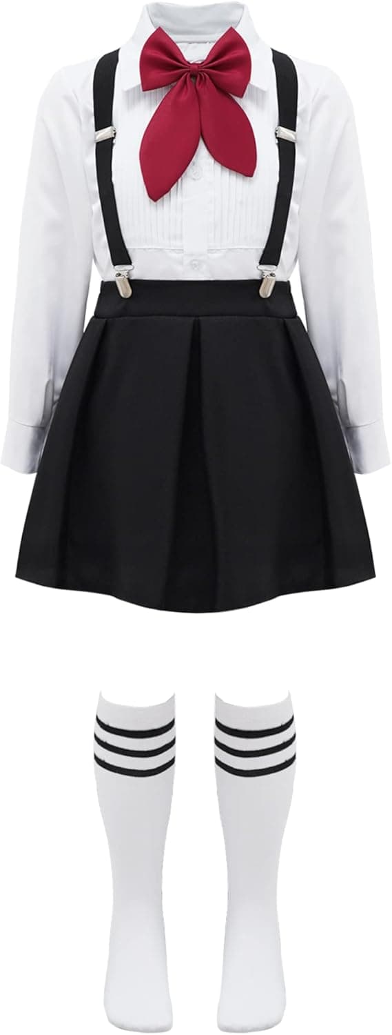 iiniim Enfant Fille Costume JK De Marin Uniforme Scolaire Fille Anime Cosplay Carnaval Festival Ensemble Robe Tenue Japonaise Schoolgirls 3-16 Ans