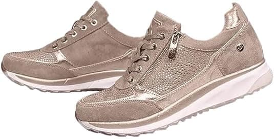 Baskets Orthopédiques avec Fermeture éclair, Baskets Décontractées avec Soutien De La Voûte Plantaire pour Femme, Chaussures De Tennis Confortables à Enfiler