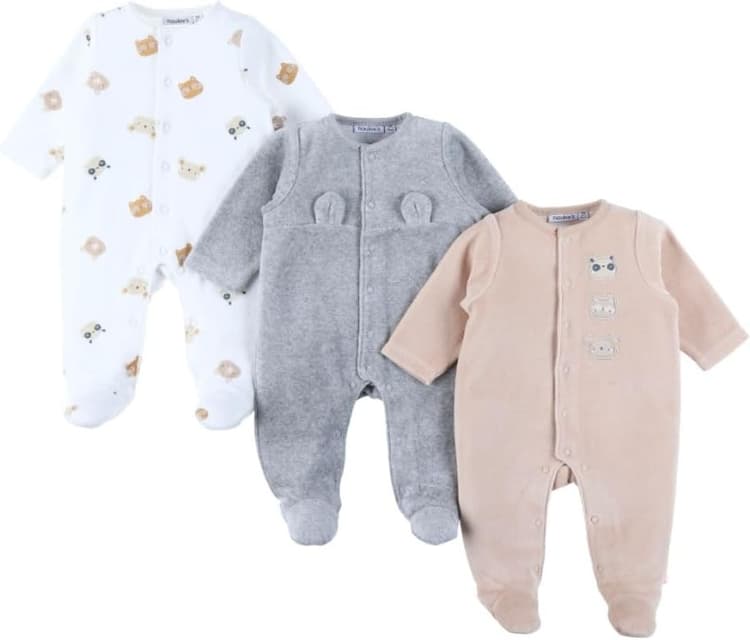 Noukie's Pack de 3 Pyjamas Ensemble de Pijama Mixte bébé