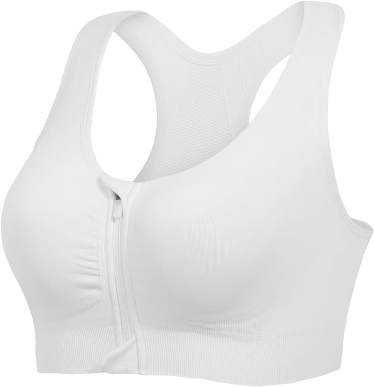 Lemef Soutien-Gorge de Sport à Fermeture éclair sur Le Devant pour Femme, Soutien-Gorge Post-Chirurgie, Fermeture à l'avant, Soutien-Gorge de Compression Dos Nageur, Soutien-Gorge de Mastectomie