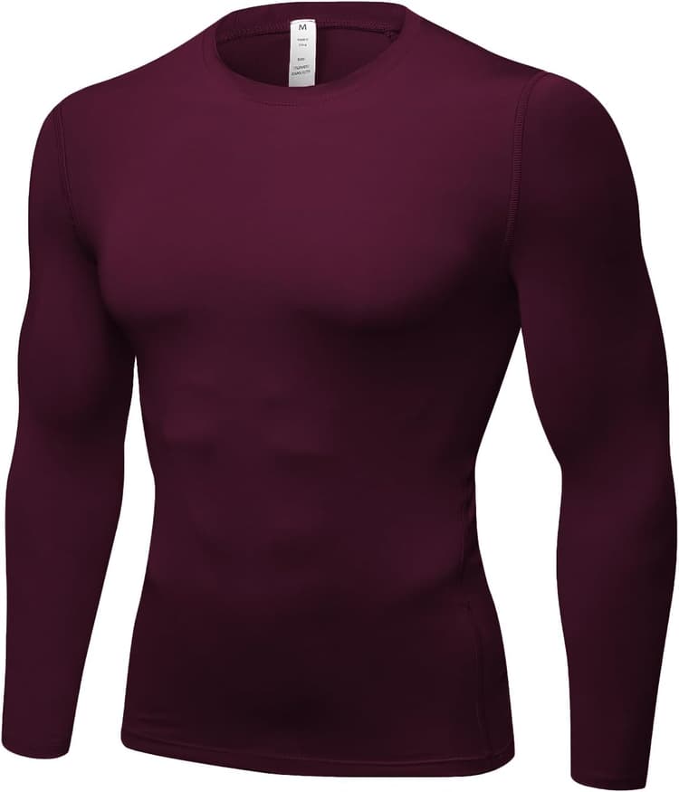 Queerier Men's Compression Shirts Workout T Shirt Long Sleeve Thermal Tops for Men Athletic Base Layer Gym Sports Underwear