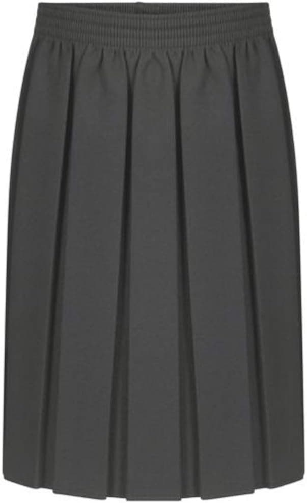 Filles Enfants Uniforme Scolaire Boîte Plissé Taille Élastique Jupe Age 2-18 Ans - Gris, 11-12 Years