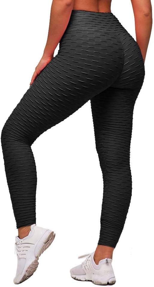 Memoryee Leggings Femme Anti-Cellulite Push Up Butt Lift Elastique Taille Haute Grande Taille Sport Pantalon de Yoga