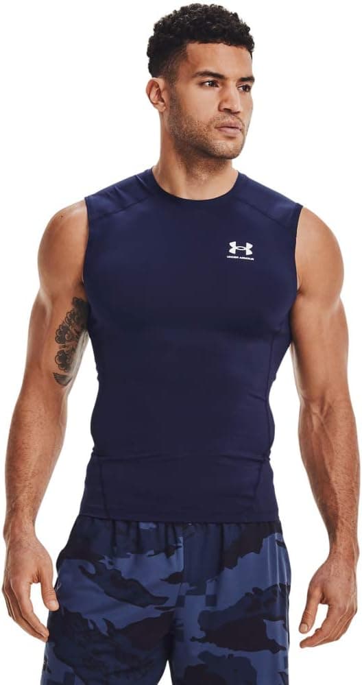 Under Armour Homme Gilet De Compression Heatgear, Black/White