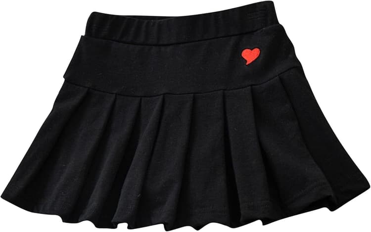 Jupe plissée avec short pour enfants, uniforme scolaire, taille haute, jupe patineuse douce et légère pour l'été, robe formelle, jupe fluide pour fête, anniversaire, 3 à 13 ans