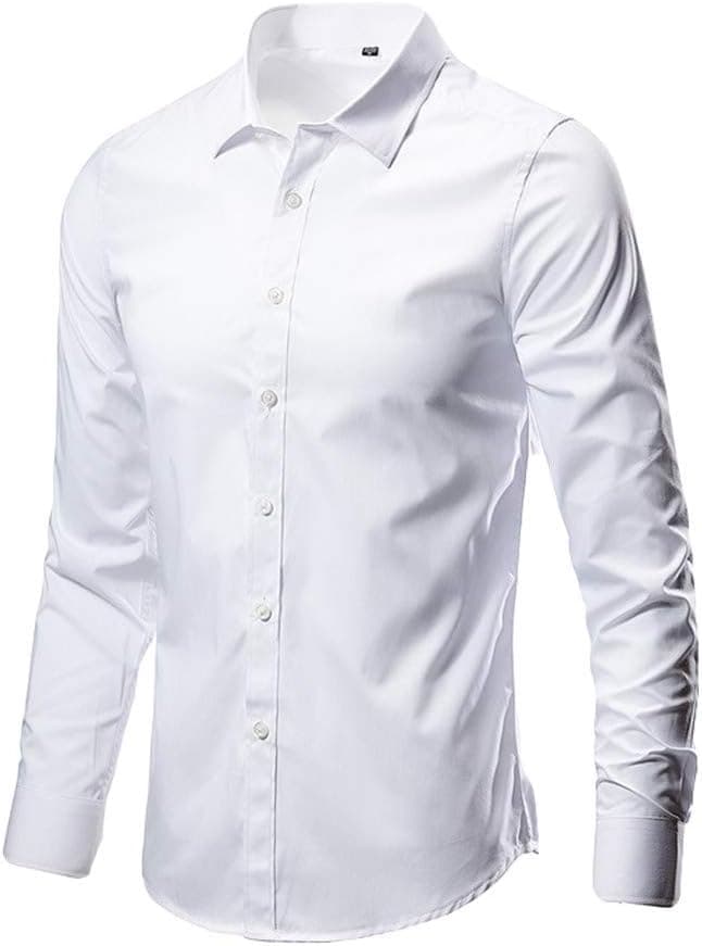 Générique Chemise Blanche Homme, Chemise Homme Manches Longues - Coupe Droite - Chemises Infroissable Hommes - Coupe Droite - Chemises d'affaires