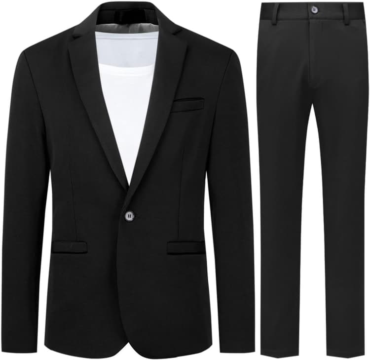 Allthemen Costume Hommes 2 pièces Slim Fit Costard Un Bouton Causal d'affaires pour Mariage