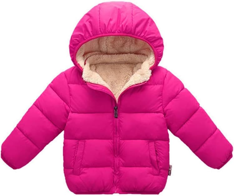 Toddler Baby Hooded Down Jacket Boys Girls Kids Thicken Warm Winter Coat Outerwear 1-7t