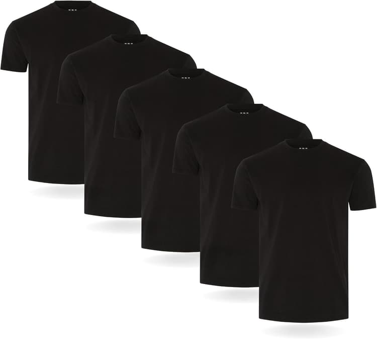FM London Lot de 3/5 t-Shirts pour Hommes - T-Shirts de qualité supérieure avec Design légèrement ajusté