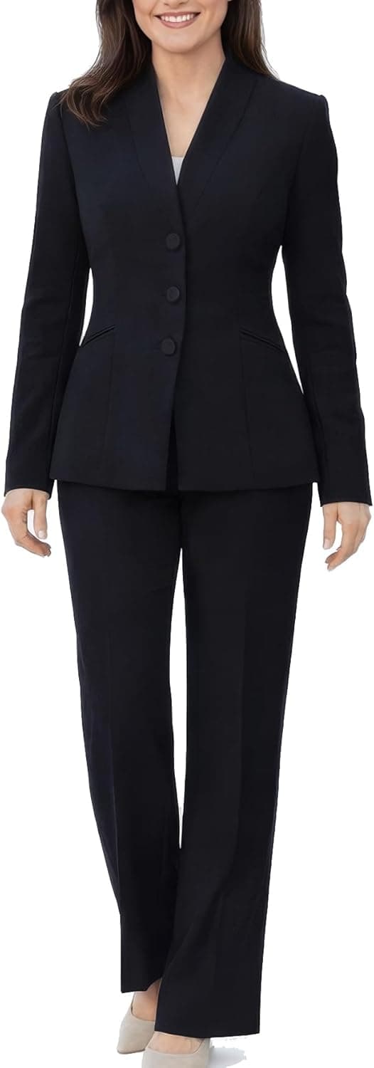Marycrafts Women's Business Outfit Blazer Wide Leg Pant Suits Set for Work