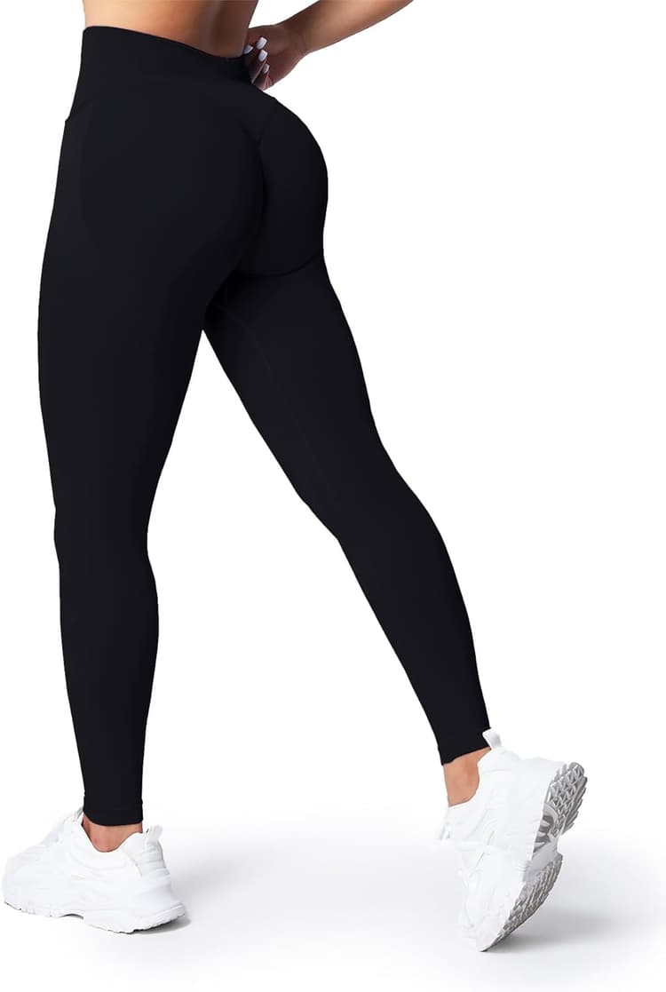 Leggings Push Up Femme - Taille Mi-Haute Scrunch Legging de Sport Pantalon Fitness Butt Lift