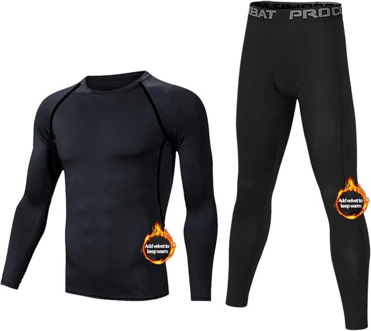 Générique Ensemble de Compression Sportif pour Homme Vêtement d'Entraînement Performant Course à Pied et Basketball Saison Automne Hiver