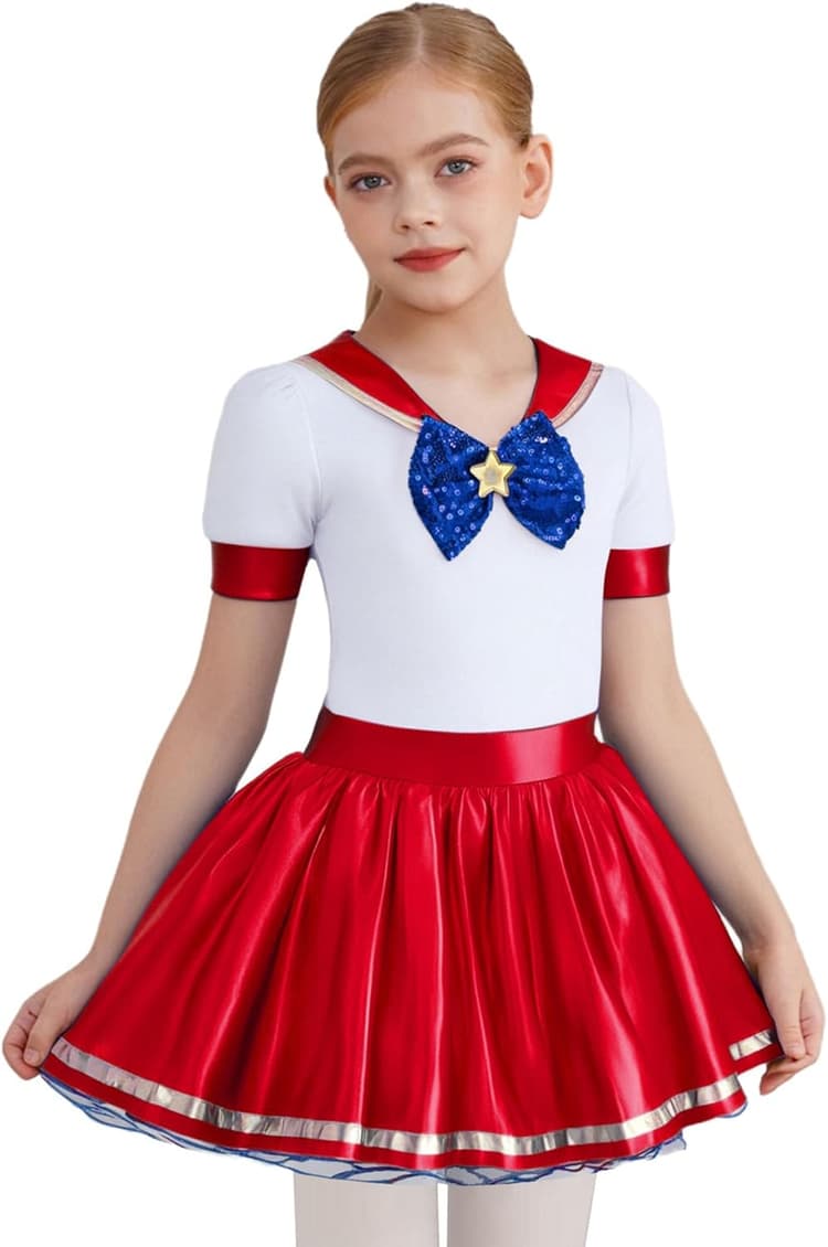 Aislor Uniforme Scolaire Sailor pour Filles Costume Marin Japonais Cosplay Anime Événements 6-16 Ans