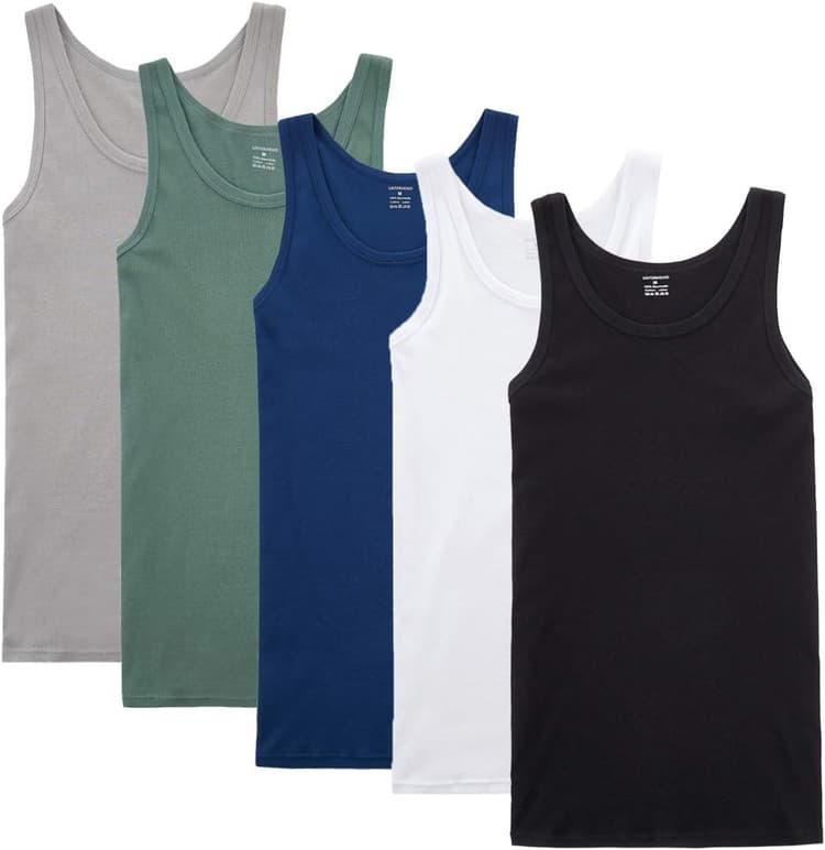 Lot de 5/3 Débardeur Homme Maillot de Corps 100% Coton Toutes Les Tailles et Les Couleurs