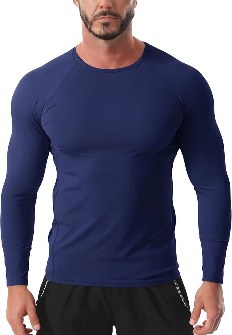 Sweat-Shirts à Manches Longues pour Hommes, sous-vêtements Techniques Basiques, t-Shirts de Course à Manches Longues, Hauts Techniques, vêtements de Compression pour Le Jogging
