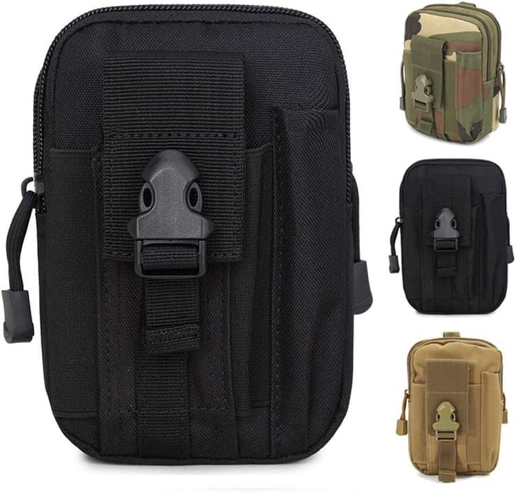 ZhaoCo Sac Tactique Ceinture, Sacoche Ceinture Nylon Molle EDC Gadget Utilitaire téléphone cellulaire pour Randonnée Voyage Sport Plein-air