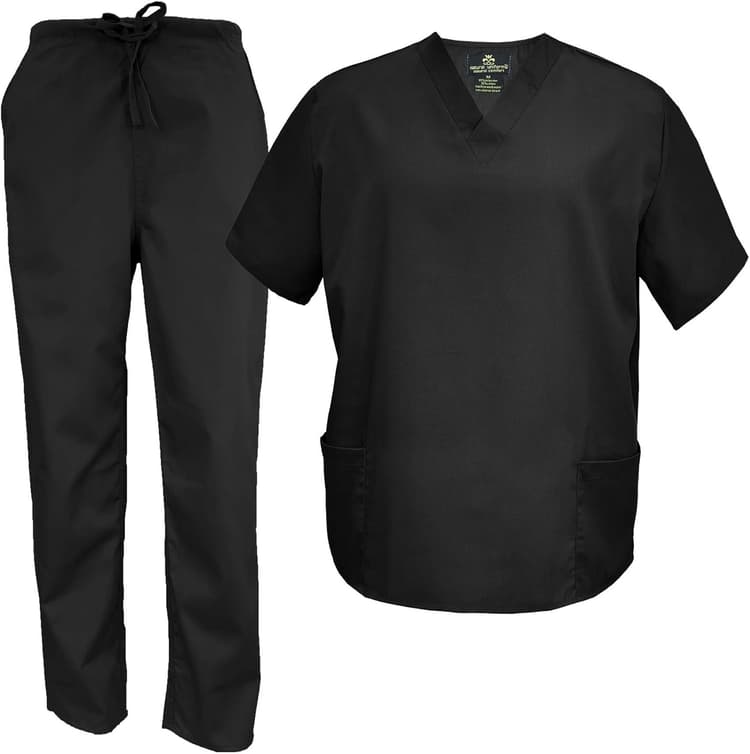 M&M Scrubs Men's Scrub Set Medical Scrub Tops and Pants