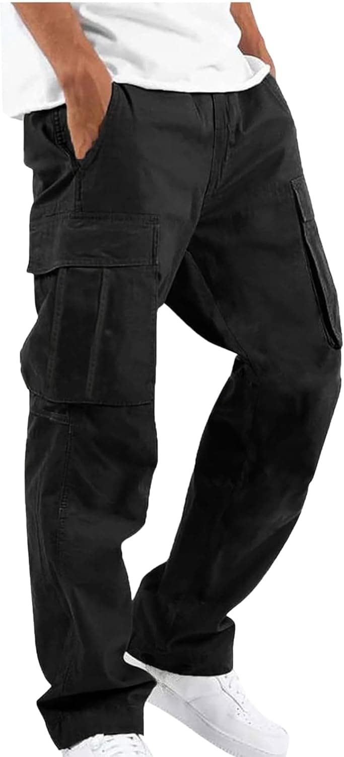 Pantalon Cargo Homme De Travail avec Plusieurs Poches avec Ceinture élastique