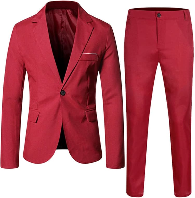 Generisch Costume de mariage pour enfant garçon bébé garçon printemps solide à manches longues pantalon manteau tenues 2 pièces vêtements pour tout-petit