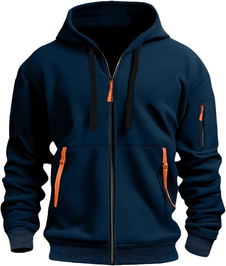 Sweat A Capuche Homme Sweatshirts Pull Polaire Marque Chaude Militaire Manches Longues Sweat-Shirts Zippé De Sport Grandes Tailles Veste De Travail Avec Capuche Hoodie Pour Hiver Et Automne S-5xl