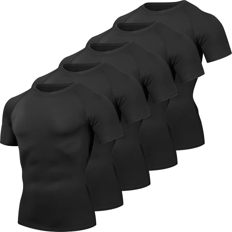 Men's Compression Shirts Cool Dry Short Sleeve Baselayer Athletic Workout T Shirts