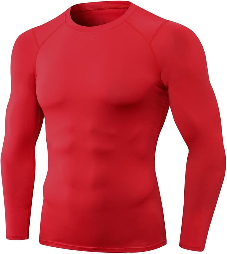 Compression Shirts Men Long Sleeve Athletic Thermal Shirt Workout Cool Dry Running Tops Sports Gym Undershirt Base Layer Tops