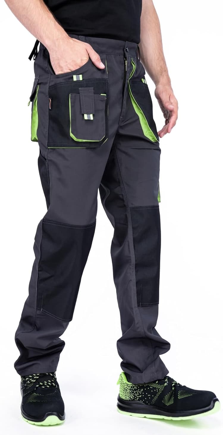 Mazalat Pantalon de Travail pour Homme avec Poches genouillères, Tailles S à XXXL, Pantalon de Travail, Pantalon Cargo, qualité