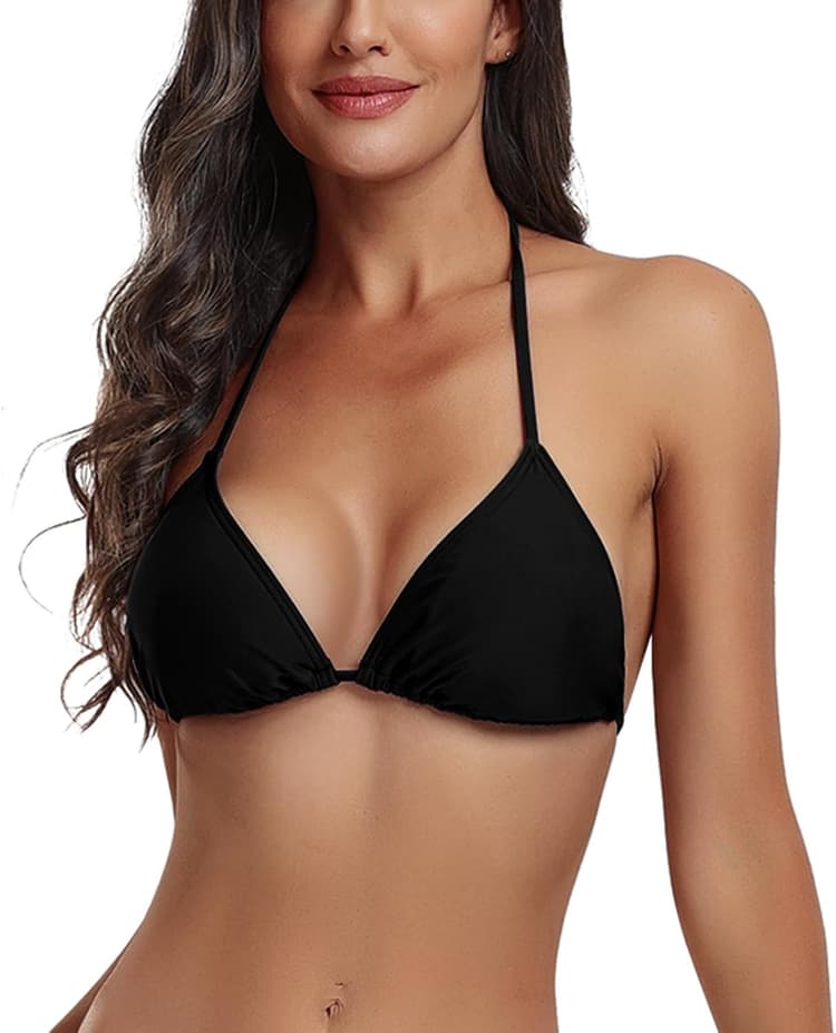 FITTOO Haut de Maillot de Bain Femme, Classics Bikini Sexy Maillots de Bain Triangle