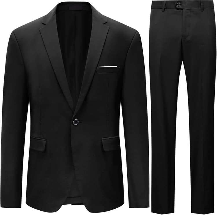 Allthemen Costume Homme Mariage Blazer Affaire Cérémonie Slim fit Veste et Pantalon Deux pièce