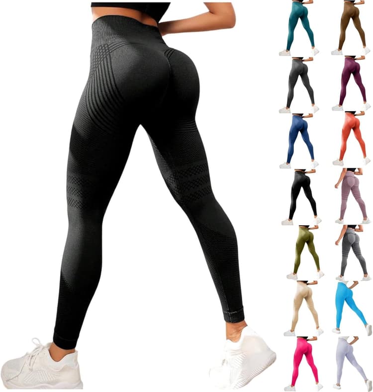 Legging Anti Cellulite Femme,Leggings Femme,3D Legging de Course à Pied pour Femmes de Yoga épais Taille Haute avec Poches Yoga du Visage Sportswear vêtements
