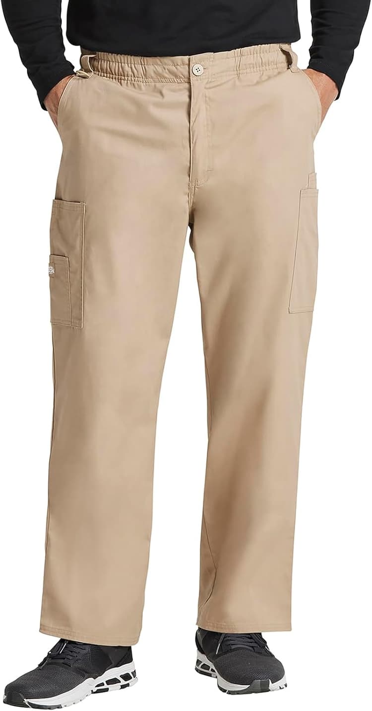Dickies Men's Pull-On Pant with 7 Pockets Elastic Waistband with Button Closure 81006