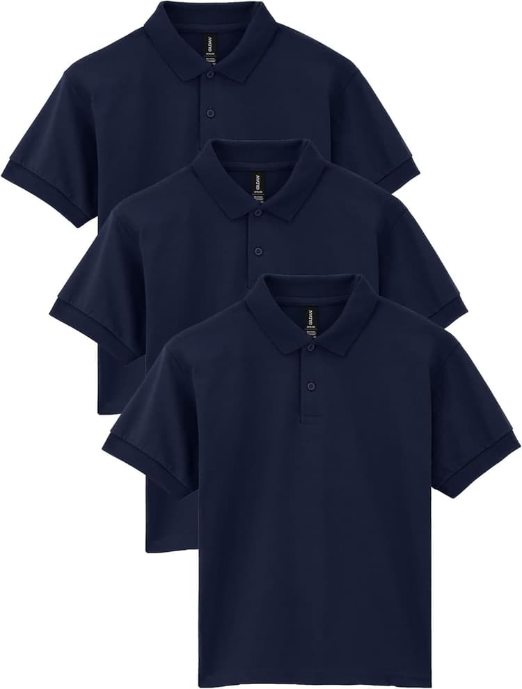 Gildan Youth DryBlend Short Sleeve Polo, Style G8800B, 3-Pack
