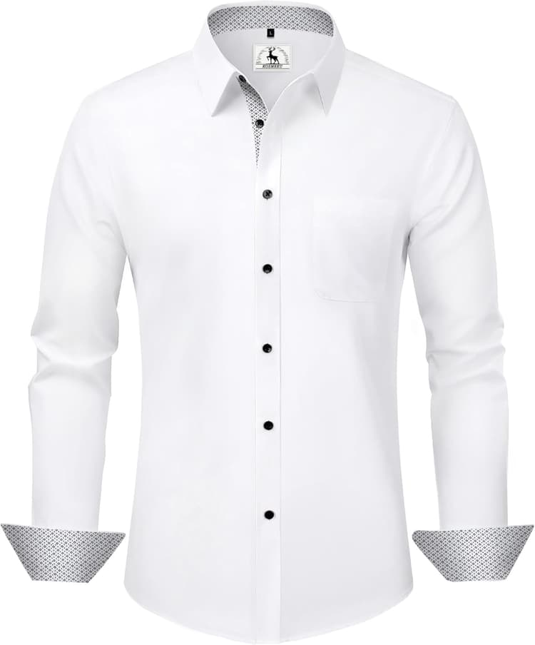 Chemise Homme Manches Longues Ensemble Été Chemise Masculine Vetement Traditionnelle Chemisette Slim Fit Affaires Casual Chemise Thee Shirts Urban Classic Chemises boutonnée Blanche Noir Bleu