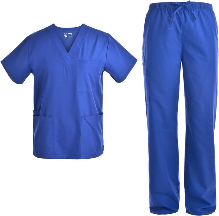 Unisex V Neck Scrubs Set Medical Uniform - Women and Man Nursing Scrubs Set Top and Pants Workwear JY1601