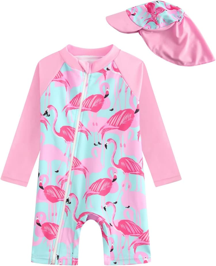 WYTbaby Maillot de bain une pièce pour bébé - Vêtement UV avec fermeture éclair - Protection UV - Maillot de bain pour tout-petits garçons et filles de 3 mois à 3 ans