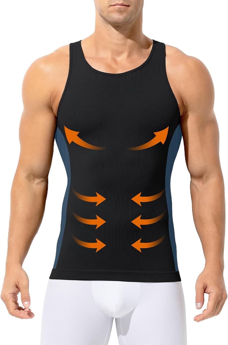 Casey Kevin Débardeur Homme Compression Maillot de Corps Homme Ventre sous-Vêtements Musculation Sport Body Shaper