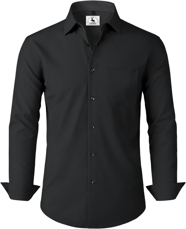 Chemise Homme Manches Longues Ensemble Été Chemise Masculine Vetement Traditionnelle Chemisette Slim Fit Affaires Casual Chemise Thee Shirts Urban Classic Chemises boutonnée Blanche Noir Bleu