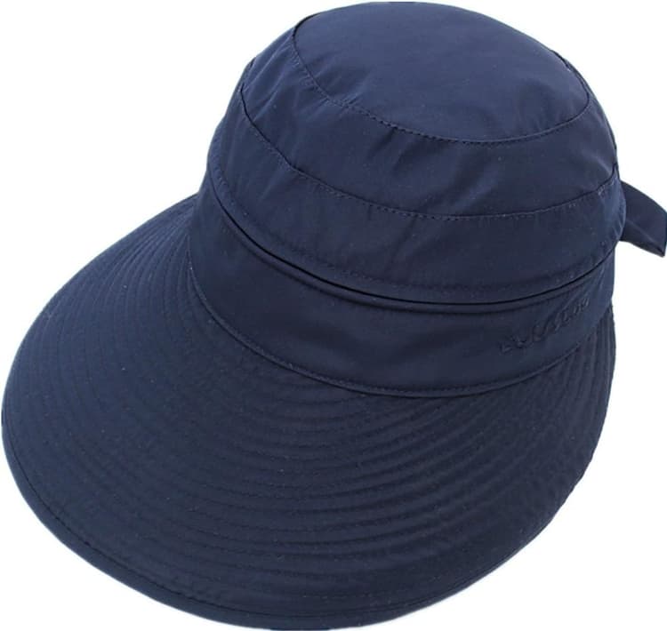 Femmes Dames Chapeau de Soleil Réglable Casquette Visière Pliable Large Bord Protection Solaire Respirant Cap d'été UPF 50+ Anti-UV pour Voyage Vacances Piscine Camping Trekking Vélo Course Marche