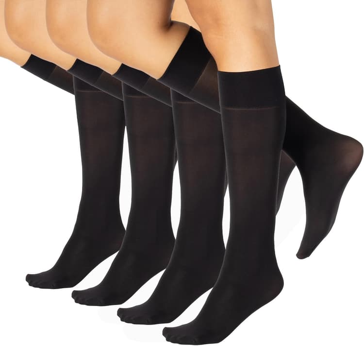 CALZITALY 4 Paires Mi-Bas Opaque, Chaussettes en Microfibre | 40 DEN | Made in Italy