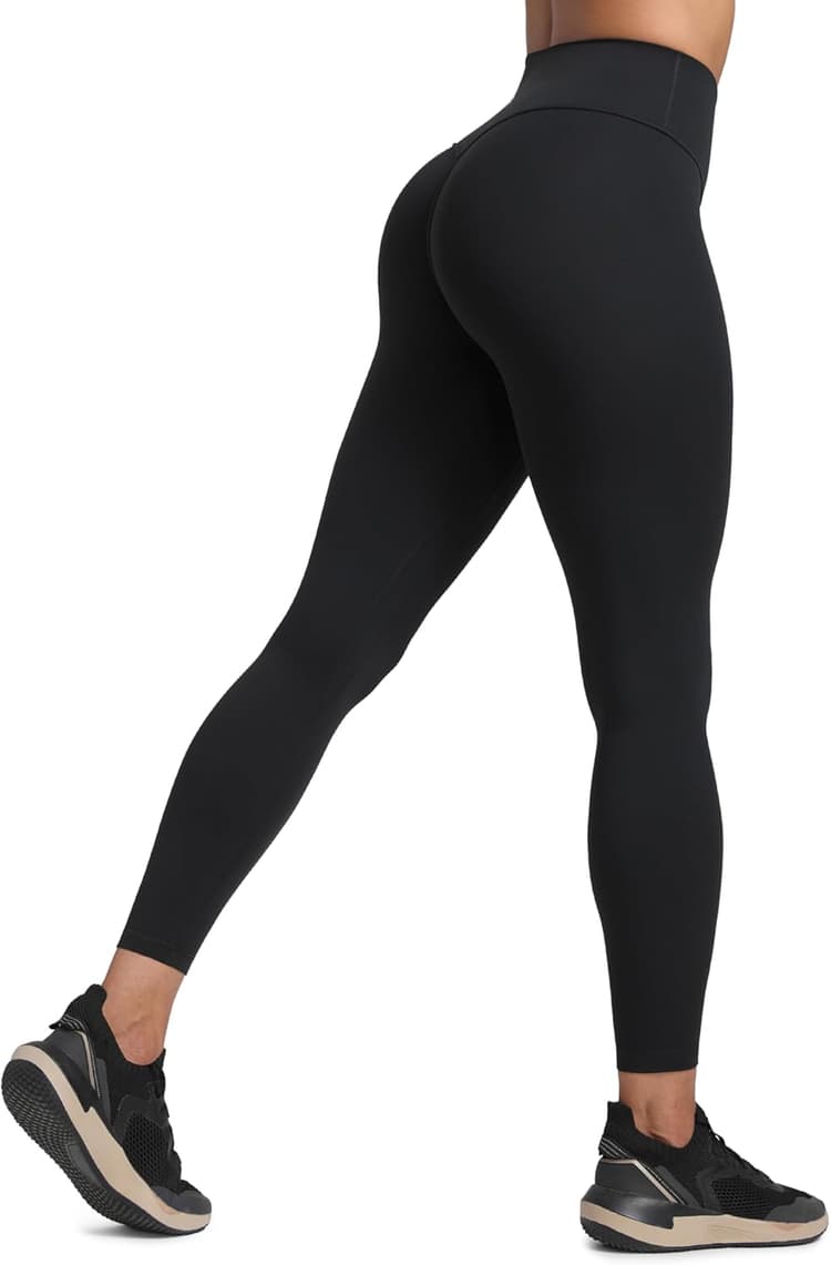 CRZ YOGA Femmes Butterlift Leggings 64/71cm - Pas de Couture Avant Taille Haute Pantalon Yoga Lifting Fesses
