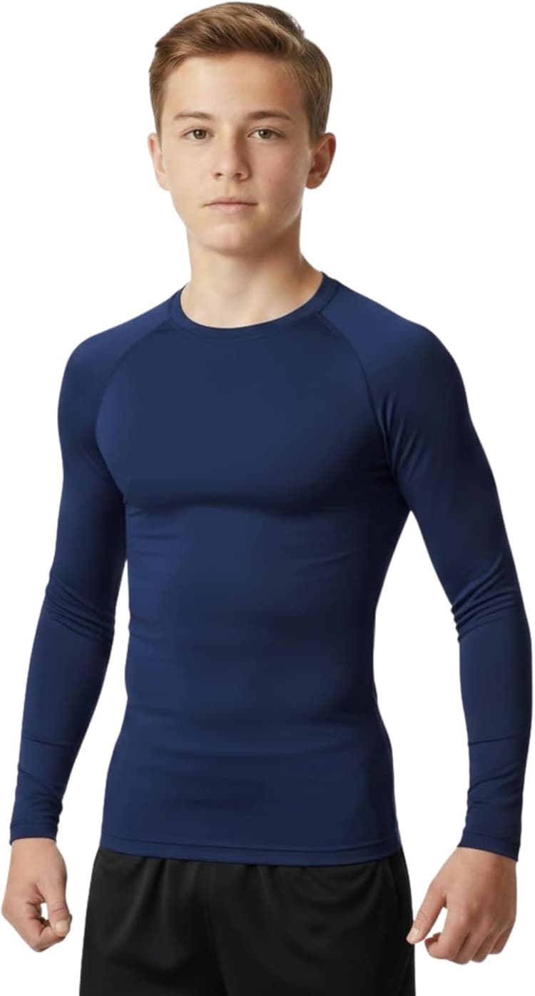 Athletic Sportswear Maillot de Corps Thermique à Manches Longues pour garçons - pour l'école, la Boxe, la Gym, Le Football, la Course à Pied
