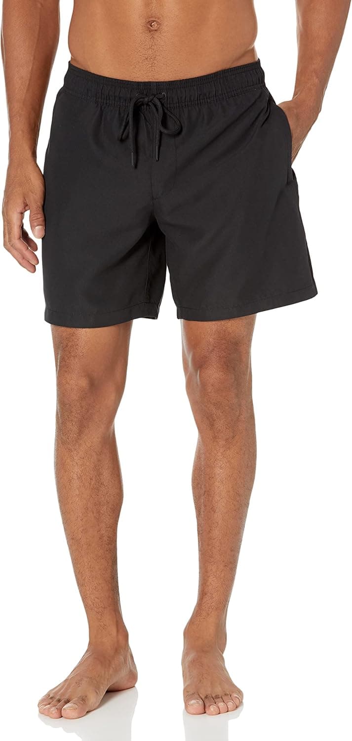 Amazon Essentials Men's Swim Trunks with Mesh Lining, Pockets, Drawstring Closure