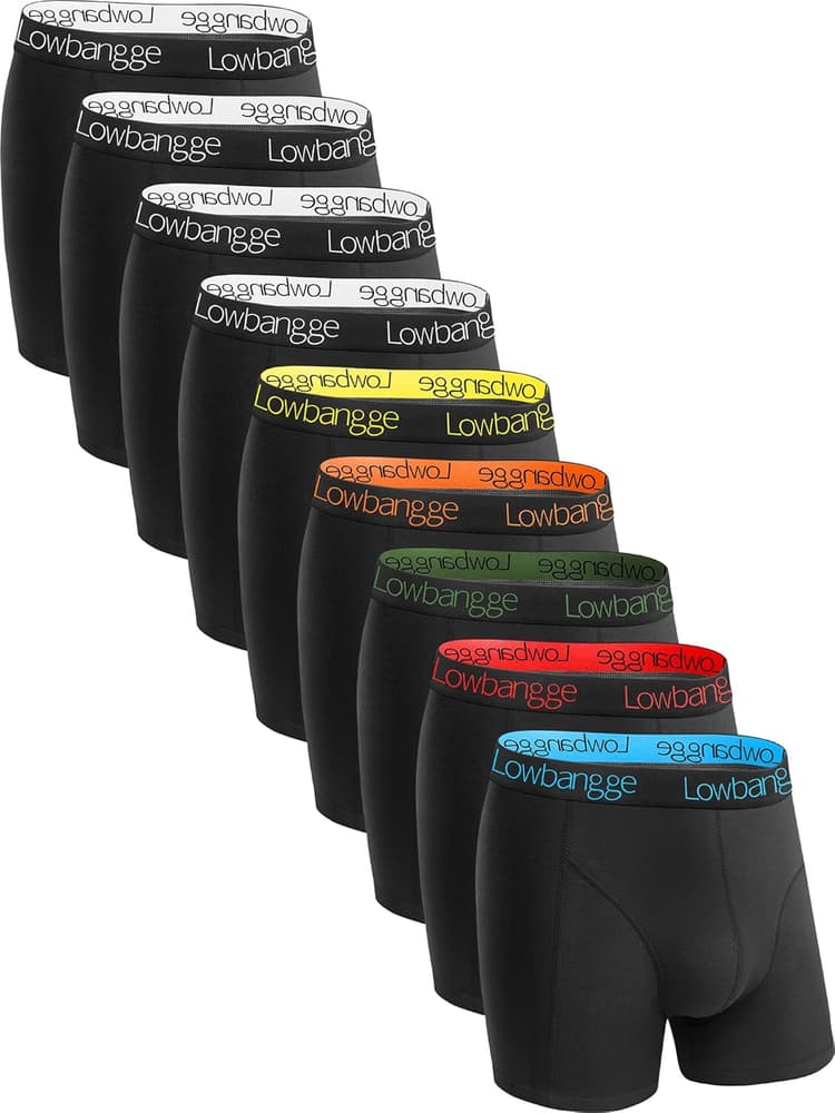 Premium Boxer Homme,Caleçon Homme Coton(Lot de 9),Coupe Confortable avec Technologie d'ajustement Parfait
