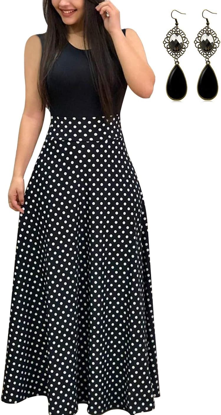 Femmes Robe De Plage Longue Decontractée Imprime Manche Courte ÉTé Boho Maxi Grande Taille