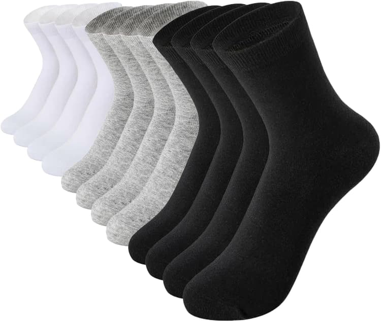 Thin 6 Pairs Mens Ankle Socks, Comfort Breathable Work Running Quarter Socks for Men