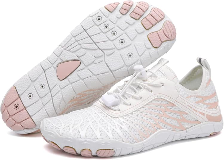 EWUHA Barefoot Shoes Womens Mens Footwear for Walking Hiking with Wide Toe Box,Healthy & Non-Slip,Breathable Barefoot Vitality Water Shoes for Beach Pool Swim Outdoor (Unisex)