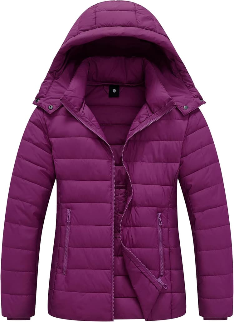 Women's Winter Coat Lightweight Waterproof Puffer Jacket - Quilted Short Down Coat for Women, Warm Winter Jacket